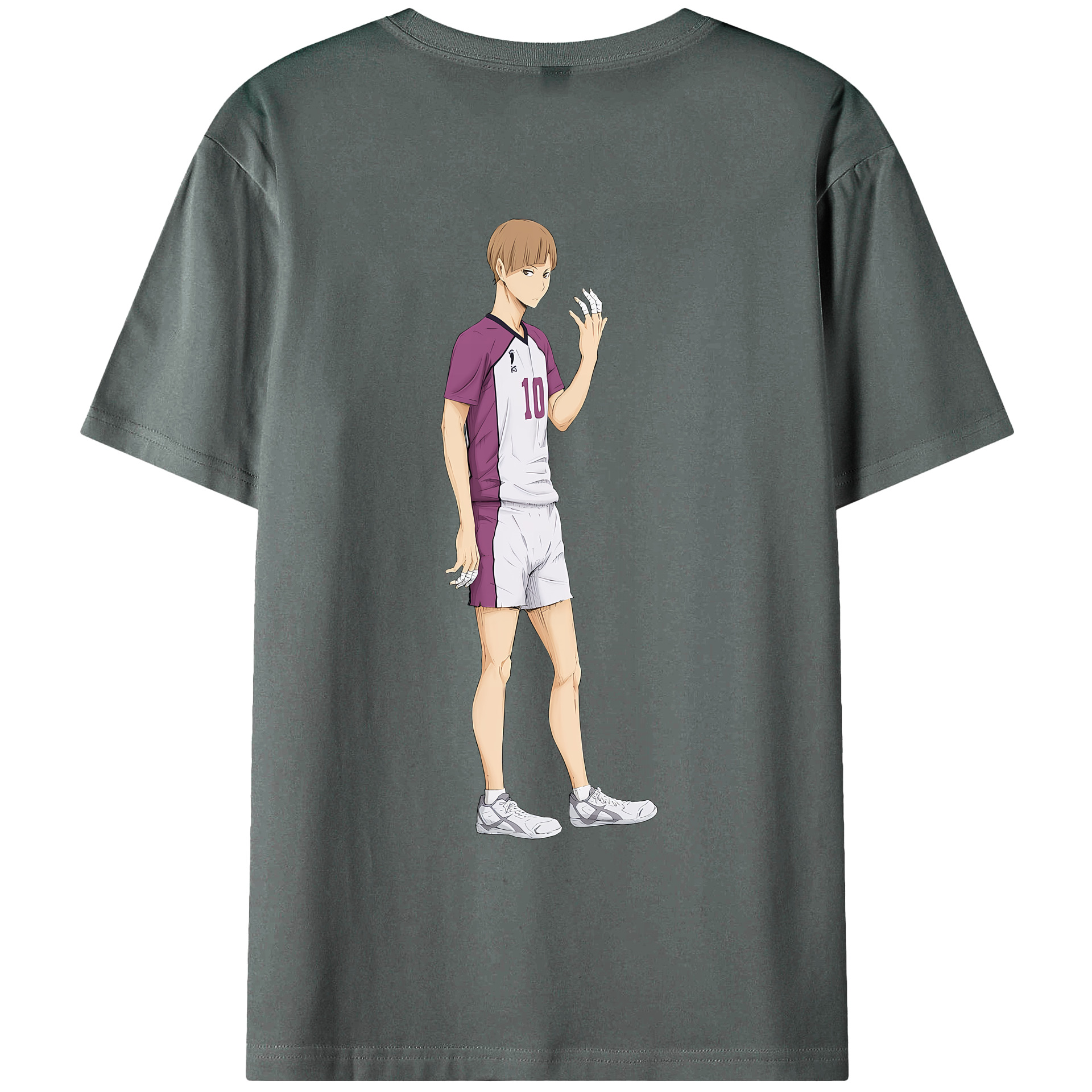 （画像用） ハイキュー!! Haikyu!! 綿100％ メンズ半袖Tシャツ（バックプリント） 通気性